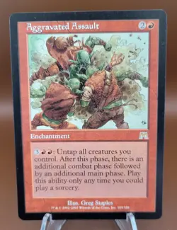 Aggravated Assault x1 MTG Onslaught Magic Near Mint NM English - Image 1