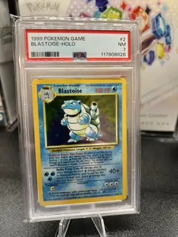 1999 Pokemon WOTC Blastoise 2/102 Base Set Unlimited Holo PSA 7 🔥 - Image 1