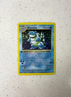 Pokemon TCG Blastoise 002/102 Base Set 2 Holo 1999 WOTC Unlimited. LP - Image 1