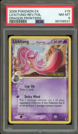 Pokemon Lickitung EX Dragon Frontiers Reverse Holo Rare #19 PSA 8 - Image 1