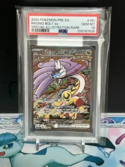 💎 POKEMON PRE EN-PRISMATIC EVOLUTIONS 166/131 RAGING BOLT EX SIR PSA 10 - Image 1