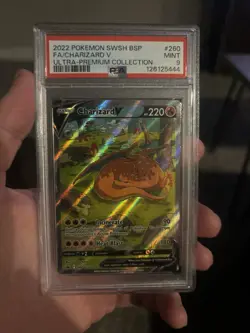 Pokemon Charizard V SWSH260 SWSH: Sword & Shield Promo Full Art Holo PSA 9 - Image 1