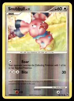 2008 Diamond & Pearl - Great Encounters Reverse Holo Snubbull #84 - Image 1