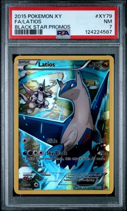 2015 Pokemon Xy Black Star Promos #XY79 Full Art Latios PSA 7 NM - Image 1