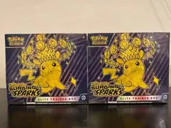 Pokemon TCG 2x Scarlet & Violet Surging Sparks Sealed Elite Trainer Box ETB - Image 1