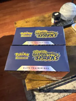Pokemon TCG Scarlet & Violet Surging Sparks Sealed Elite Trainer Box ETBs (2) - Image 2