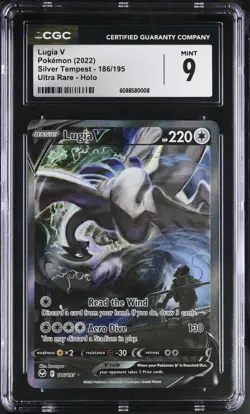 (PSA) CGC 9 Lugia V Silver Tempest Full Alt Art Pokemon Card #186 Mint Clean - Image 1