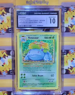 Pokemon Venusaur 003/034 Holo Rare CLV Trading Card Game Classic CGC 10 Gem Mint - Image 1