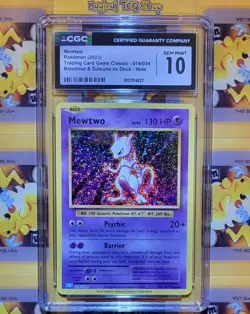 Pokemon Mewtwo 014/034 Holo Rare CLB Trading Card Game Classic CGC 10 Gem Mint - Image 1