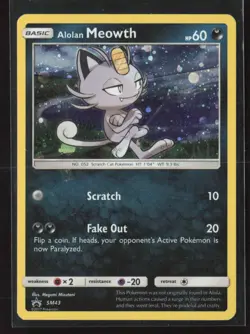 Alolan Meowth SM43 Promo Holo SM Promos Pokemon Card - Image 1