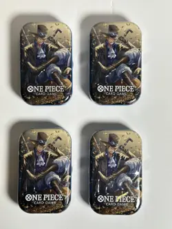 One Piece Card Game Tin Pack Set Vol 2 Factory Sealed Lot Of 4 Ships Same Day - Image 1