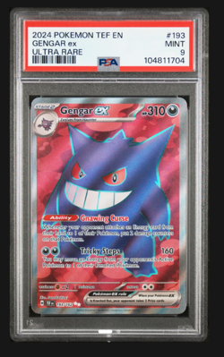Pokemon TCG Gengar EX Ultra Rare Card 2024 Temporal Forces 193/162 PSA 9 Mint - Image 1