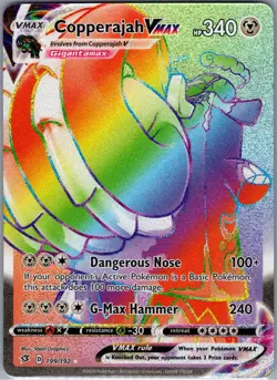 Copperajah VMAX (Secret) 199/192 SWSH02: Rebel Clash - Pokemon Card - NM - Image 1