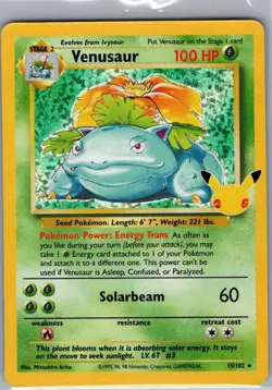 Venusaur 15/102 Celebrations: Classic Collection - Pokemon Card - NM - Image 1