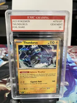 THUNDURUS #070/197 RARE FOIL Pokemon 2023 Card GRADED 10 MINT TCG CCG - Image 1