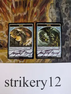 Wurm Tokens - Wurmcoil Engine - Signed by Raymond Swanland - MTG - Image 1