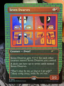 Seven Dwarves #818 FOIL BORDERLESS NM/M MTG Secret Lair Drop SLD - Image 1