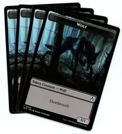 x4 Wolf (0009) / Wolf (0018) - Double-Sided Token - Innistrad Remastered - MTG - Image 1