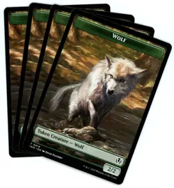 x4 Wolf (0009) / Wolf (0018) - Double-Sided Token - Innistrad Remastered - MTG - Image 2