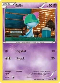 Pokemon TCG Ralts Next Destinies 55/99 Common NM/M Psychic Feeling - Image 1