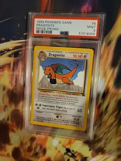 1999 POKEMON GAME MOVIE MOVIE PROMO #5 DRAGONITE PSA 9 MINT - Image 2