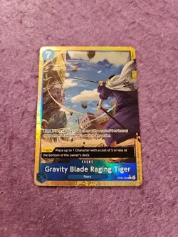 One Piece TCG Wings of the Captain Gravity Blade Raging Tiger Alt Art English - Image 1