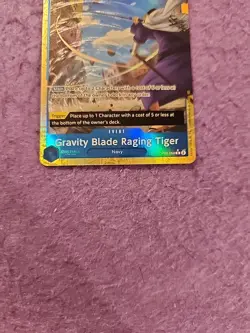 One Piece TCG Wings of the Captain Gravity Blade Raging Tiger Alt Art English - Image 3