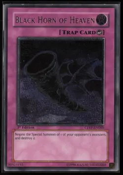 Yugioh Black Horn of Heaven CDIP-EN060 1st Edition Ultimate Rare NM - Image 1