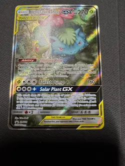 Pokemon TCG Venusaur & Snivy GX TAG TEAM SM229 Black Star Promo Full Art NM - Image 1