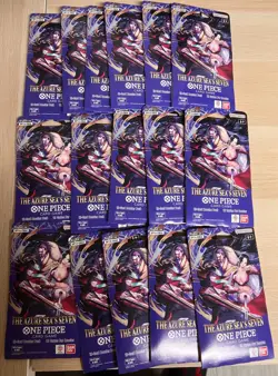 One Piece OP-14 The Azure Sea's Seven Sleeved Booster Packs x16 English Sealed - Image 1