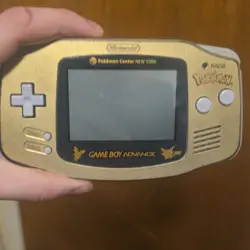 Nintendo Game Boy Advance Pokemon Center New York Gold Special Edition AGB-001 - Image 1