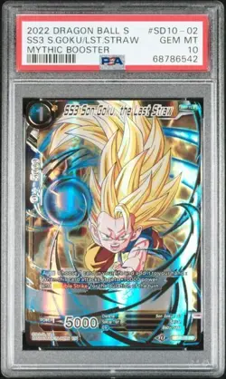 PSA 10 | SS3 Son Goku, Last Straw Dragon Ball Super Card Mythic Booster Gold - Image 1