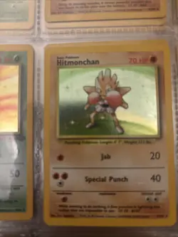 1999 Pokemon TCG Hitmonchan Base Set Holo Rare Card 7/102 - Image 1