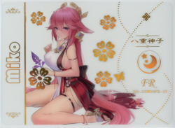 ❤YAE MIKO - CLEAR ACETATE - Goddess Story Anime Waifu Card - 10M04 - FR-15 - Image 1