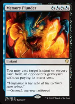 Memory Plunder - Light Play MTG Commander 2017 - Image 1