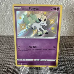 Galarian Ponyta SHINY SV047/SV122 Shining Fates NM Holo Foil Rare Pokemon Card - Image 4