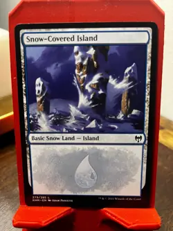 MTG Magic the Gathering Snow-Covered Island (279/551) Kaldheim LP - Image 1