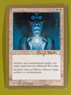 Aura of Silence x1 Brian Hacker World Championship Decks 1998 1x MTG - Image 1