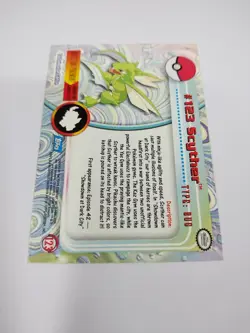 Scyther Topps Pokemon TV Animation Edition Series 3 #123 2000 Glossy - Image 3