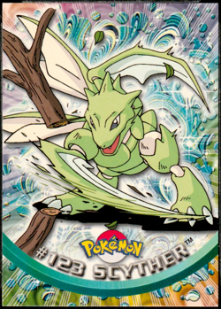 2000 Topps Pokemon TV Animation Edition Series 3 Non Holo #123 Scyther - Image 1