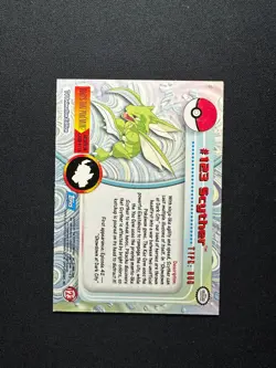 2000 Topps Pokemon TV Animation Edition Series 3 Non Holo #123 Scyther - Image 2