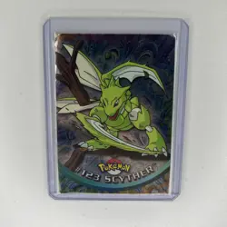 2000 Topps Pokemon TV Animation Edition #123 Scyther Holo Foil Series 3 - Image 1