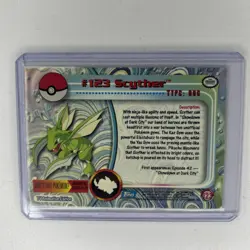 2000 Topps Pokemon TV Animation Edition #123 Scyther Holo Foil Series 3 - Image 2