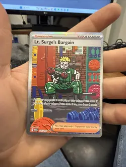 Pokemon Lt. Surge's Bargain 185/132 Me01: Mega Evolution Holo NM - Image 1