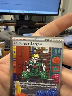 Pokemon Lt. Surge's Bargain 185/132 Me01: Mega Evolution Holo NM - Image 2