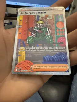 Pokemon Lt. Surge's Bargain 185/132 Me01: Mega Evolution Holo NM - Image 3