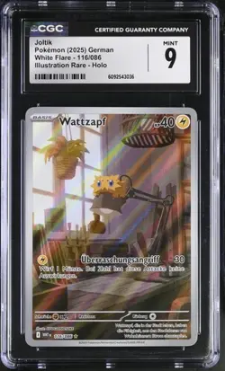 Pokemon Wattzapf Joltik 116/086 Weisse Flammen Deutsch PSA CGC 9 - Image 1