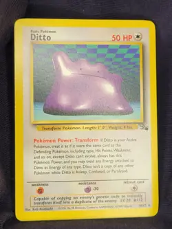 Lot of 2 Ditto 18/62 Non-Holo Rare Fossil Pokemon Vintage Cards LP - Image 1