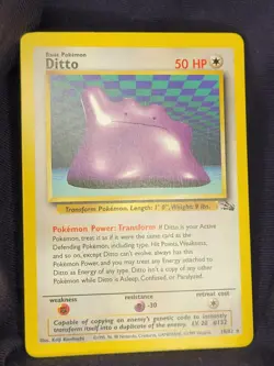 Lot of 2 Ditto 18/62 Non-Holo Rare Fossil Pokemon Vintage Cards LP - Image 3