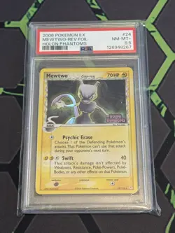 Pokemon 2006 Mewtwo Delta Species Holon Phantoms REV. FOIL #24/110 PSA 8.5 - Image 2